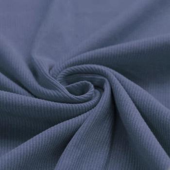 Rippstrick Jersey Jeansblau
